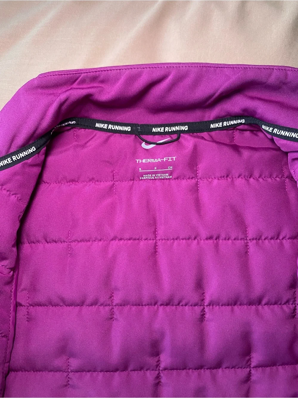 Nike Running Therma-FIT Quilted Vest Purple Women’s Size Small